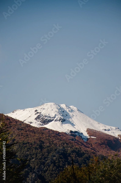 Obraz Minimal snow mountain and volcano