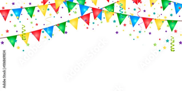 Fototapeta 旗　カラフル　イベント　背景