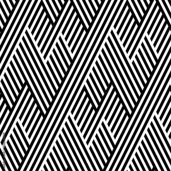 Fototapeta Bezszwowa tekstura wektor. Geometryczne streszczenie tło. Monochromatyczny powtarzający się wzór przerywanych linii.