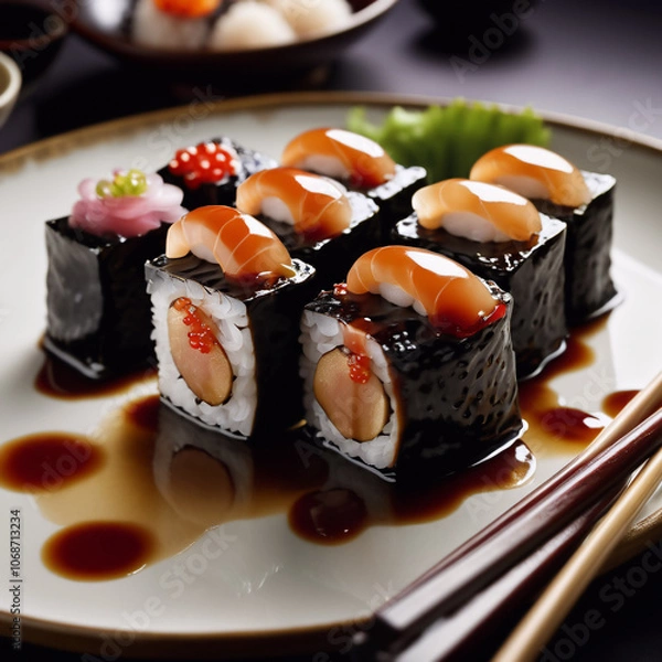 Obraz Mittagessen - Frisches Sushi Mittagessen