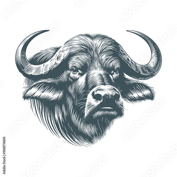 Fototapeta buffalo vector illustration