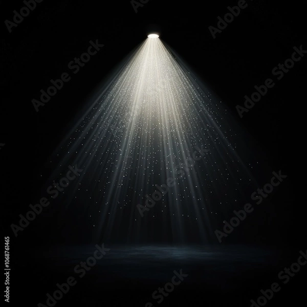 Fototapeta A light shining on a dark background