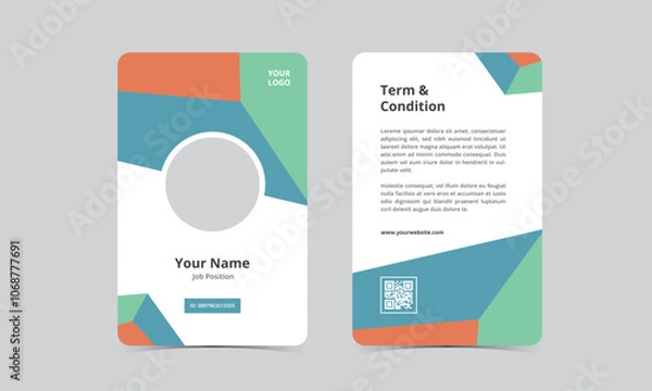 Obraz Identity card design template. Employee ID card design
