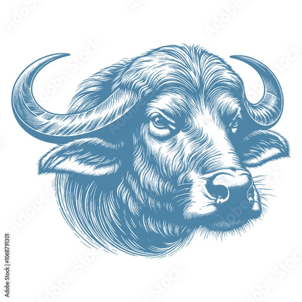 Fototapeta buffalo vector illustration