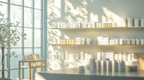 Obraz The Minimalist Skincare Display
