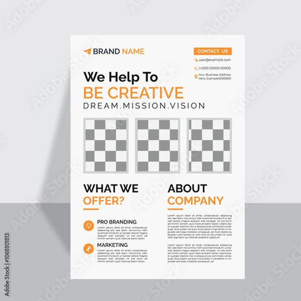 Fototapeta Corporate business flyer design for marketing, business proposal, promotion, advertise, publication, cover page. new digital marketing flyer set.Print