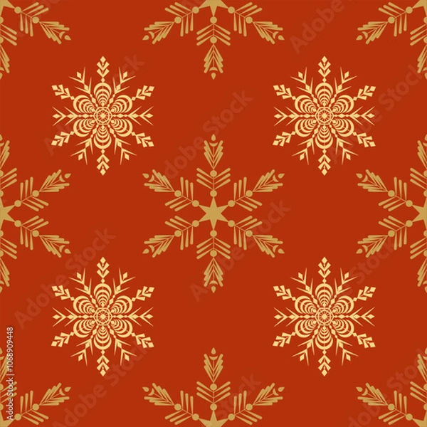 Fototapeta seamless pattern with snowflakes