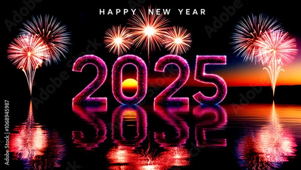 Fototapeta Happy New Year 2025