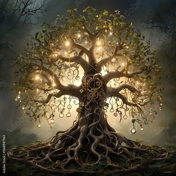 Fototapeta Brainstorming Tree of Knowledge