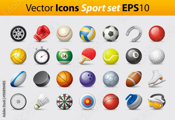 Obraz Vector Icons Sport Set