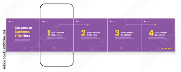 Fototapeta Social media banner frame or social media carousel template or media carousel post design. Editable post frame design.