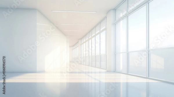 Obraz Bright Modern Office Space with Large Windows