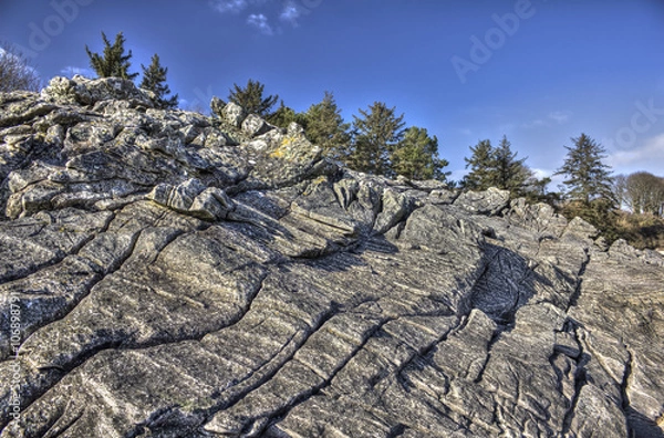 Fototapeta Powillimount Rock Formations and Trees HDR