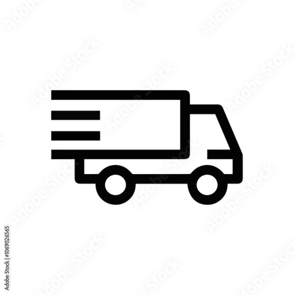Obraz Truck icon symbol vector illustration