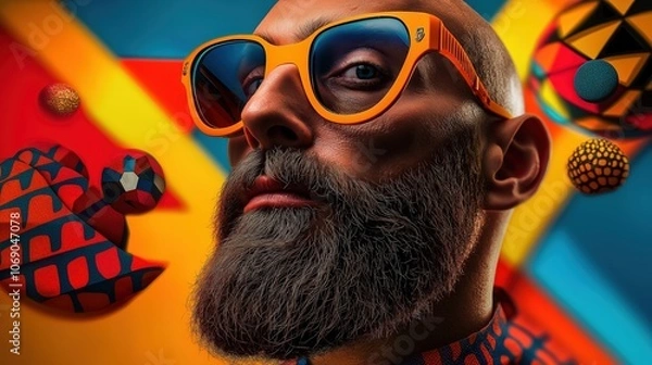 Fototapeta person with sunglasses