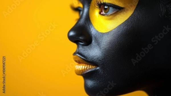 Fototapeta face yellow