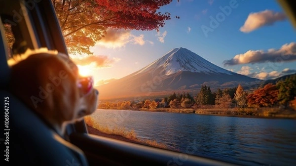 Fototapeta driving on the road