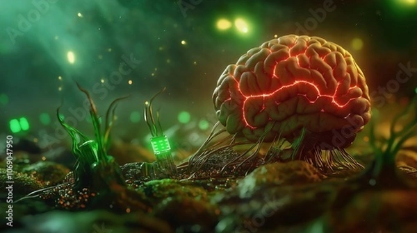 Fototapeta brain in the night