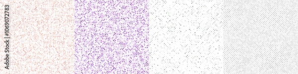 Fototapeta Seamless geometric dot pattern background set