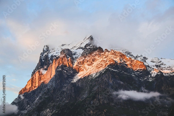 Obraz sunset in the mountains