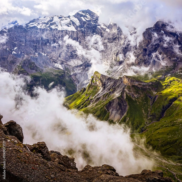 Obraz landscape with clouds