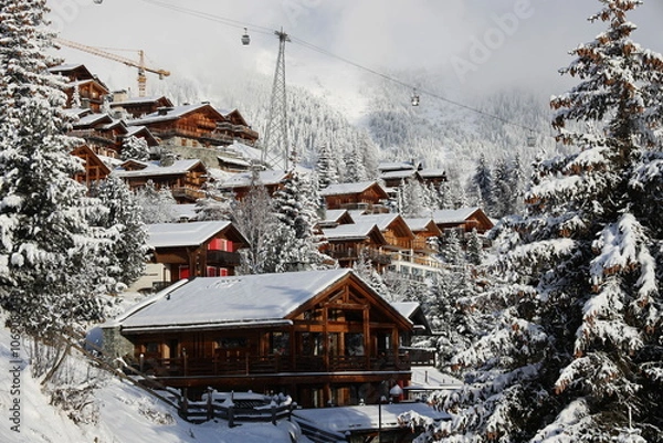 Obraz houses in snow
