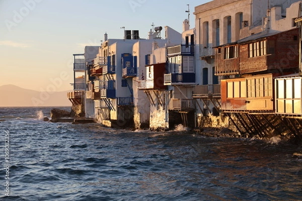Obraz mykonos at sunset