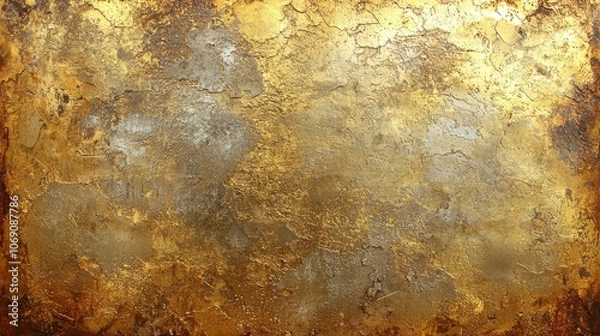 Fototapeta Gold and silver textured abstract metallic background