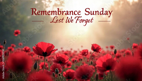 Fototapeta Remembrance Sunday - Lest We Forget