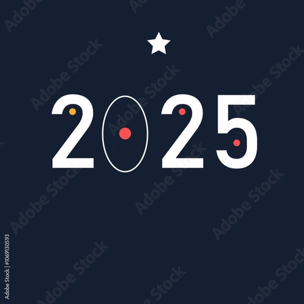 Fototapeta happy new year vector design