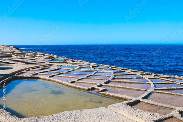 Obraz salt fields on Malta