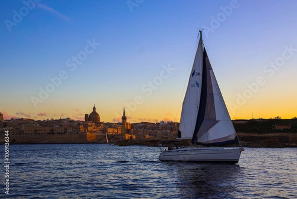 Obraz sailboat at sunset