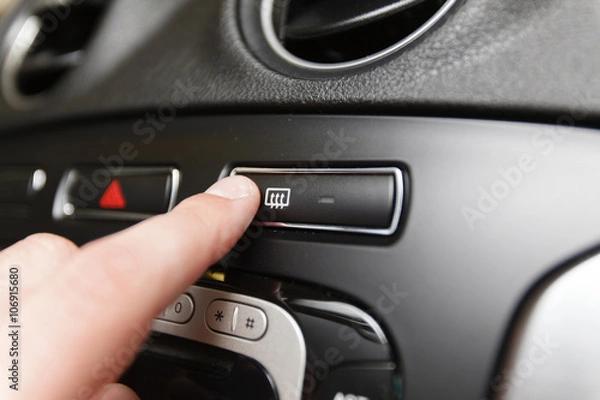 Fototapeta Button defrost (Shallow DOF).