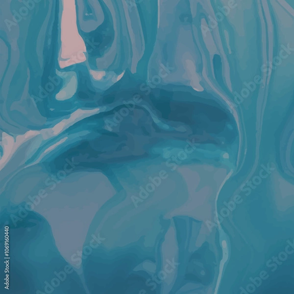 Fototapeta Blue Modern Marble Texture Pattern Design Template