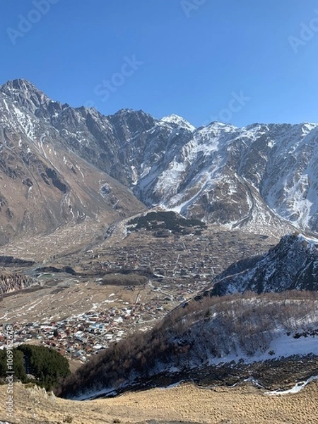 Obraz landscape with snow and mountains