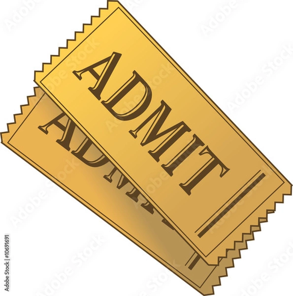 Obraz Vector theater admission tickets