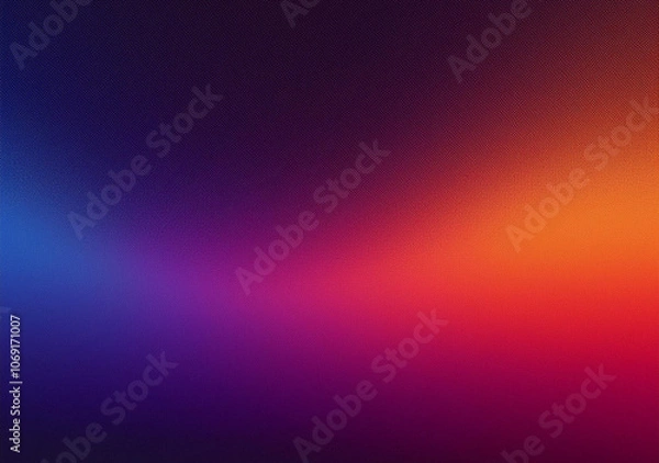 Fototapeta Dark grainy color gradient background purple red orange blue black glowing banner header abstract design