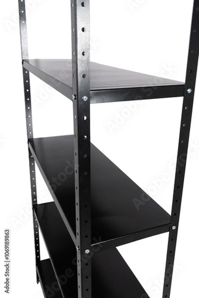 Fototapeta steel shelf isolated on white