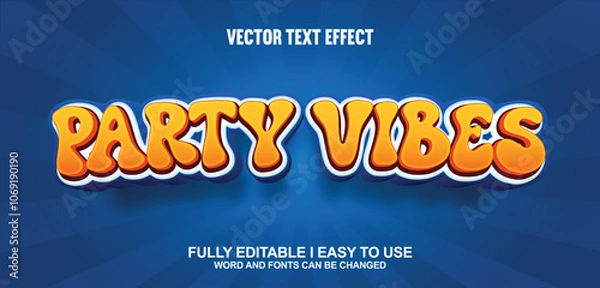 Fototapeta Fully Editable 3D Vector Text Effect