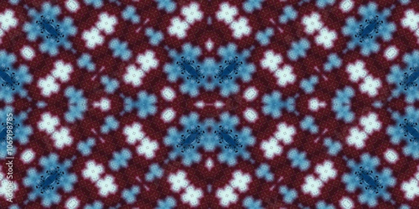 Fototapeta Seamless abstract pattern. The texture of the pattern is symmetrical. Endless pattern