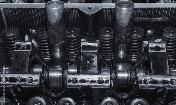 Fototapeta close up of an engine