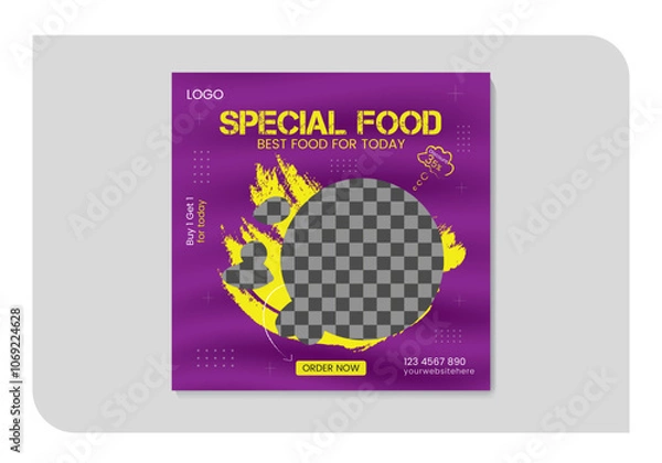 Fototapeta Digital business marketing social media post & web banner bundle 