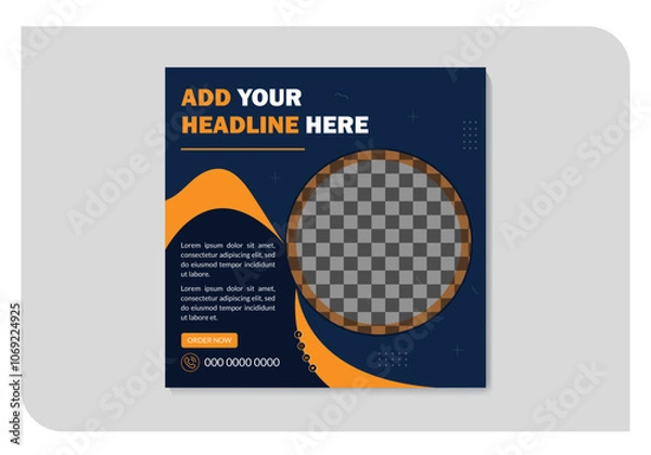 Fototapeta Digital business marketing social media post & web banner bundle 