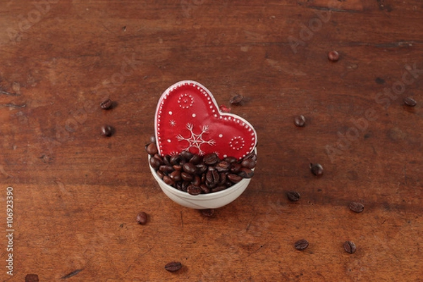 Obraz heart and coffee
