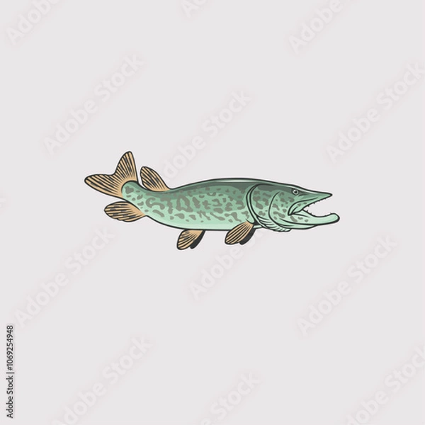 Obraz The figure shows a pike fish