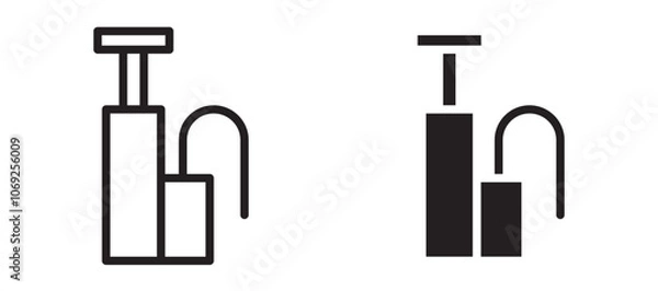 Fototapeta Air pump vector icon.