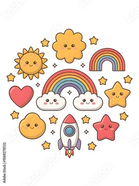 Fototapeta sun and clouds