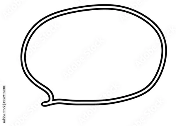 Obraz 黒縁の吹き出し、中も透明です。