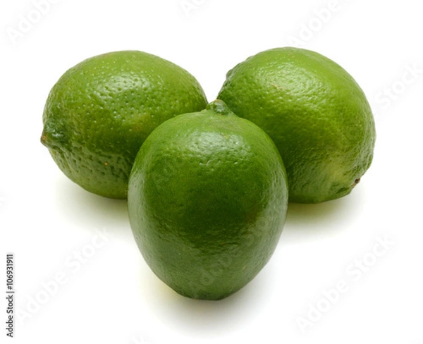 Obraz Limes isolated on white background