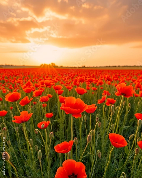 Obraz field of red poppies.